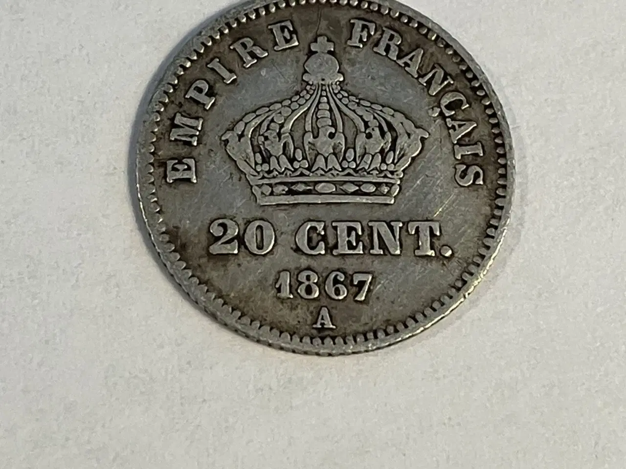 Billede 1 - 20 Cent 1867 A France - Renset