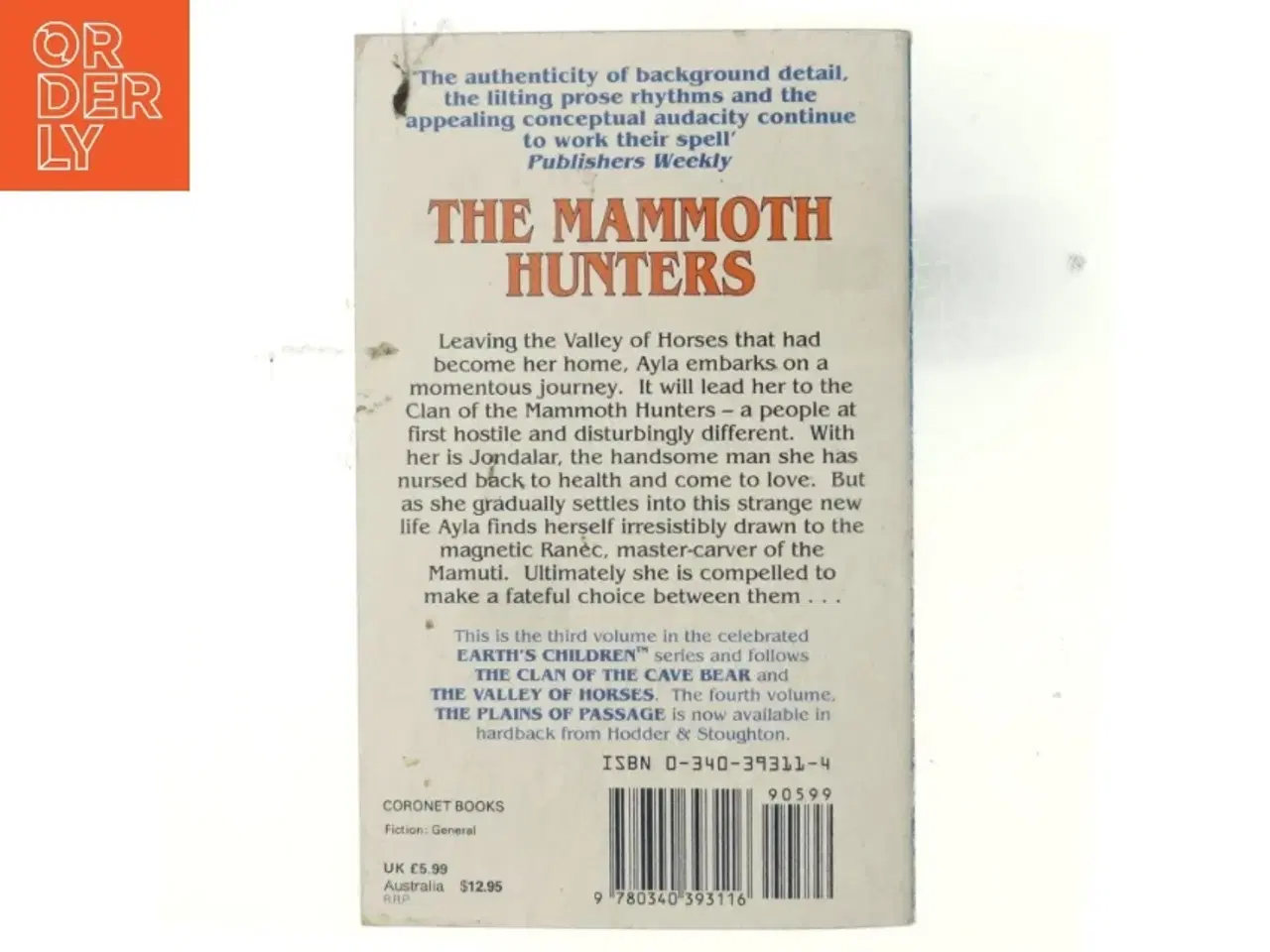 Billede 3 - The mammoth hunters af Jean M. Auel (Bog)