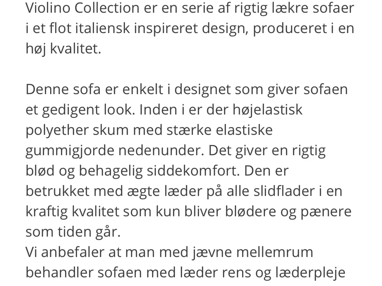 Billede 4 - Lædersofa Violino