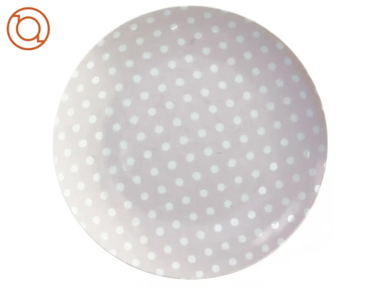 Billede 3 - Lyserød hvid tallerken (str. 20 cm)