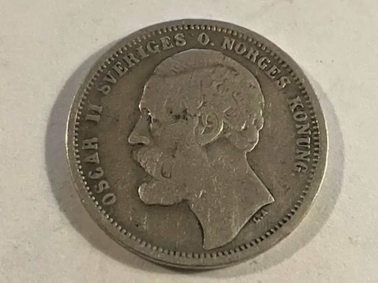 Billede 2 - 1 Krona 1876 Sverige
