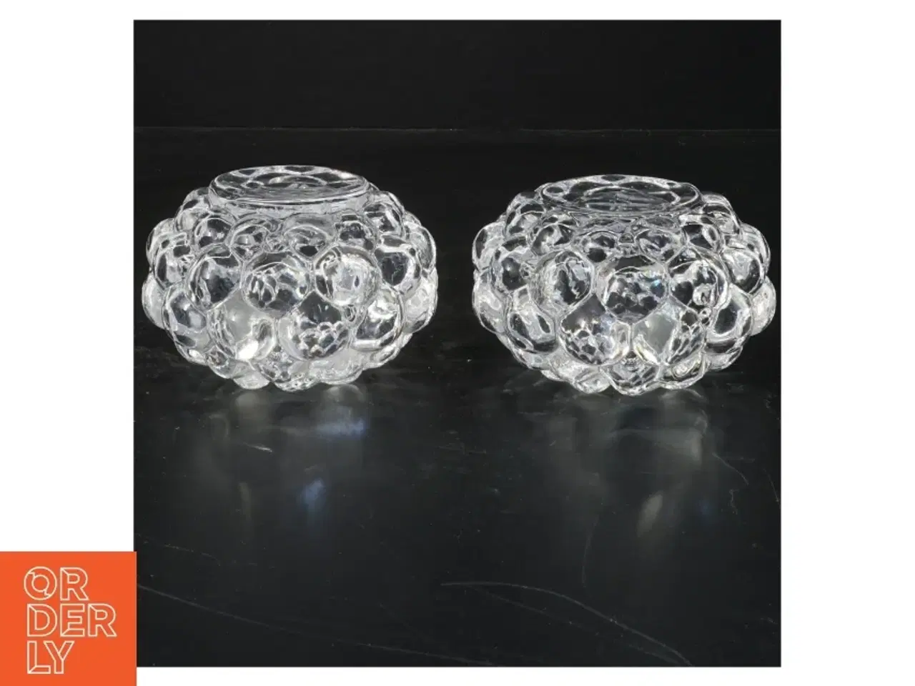 Billede 2 - Orrefos Hallon glasstager til fyrfadslys (str. 10x6 cm)