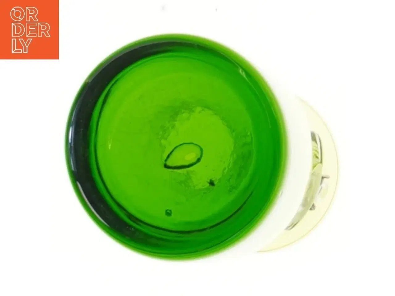 Billede 3 - Grøn glasvase (str. 22x7,5 cm)