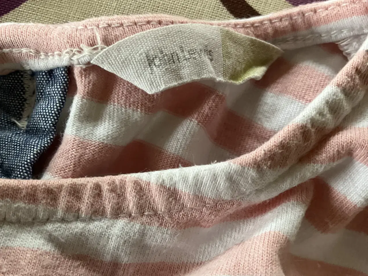 Billede 2 - Lyseblå kjole med fugle og striber 12-18 mdr.