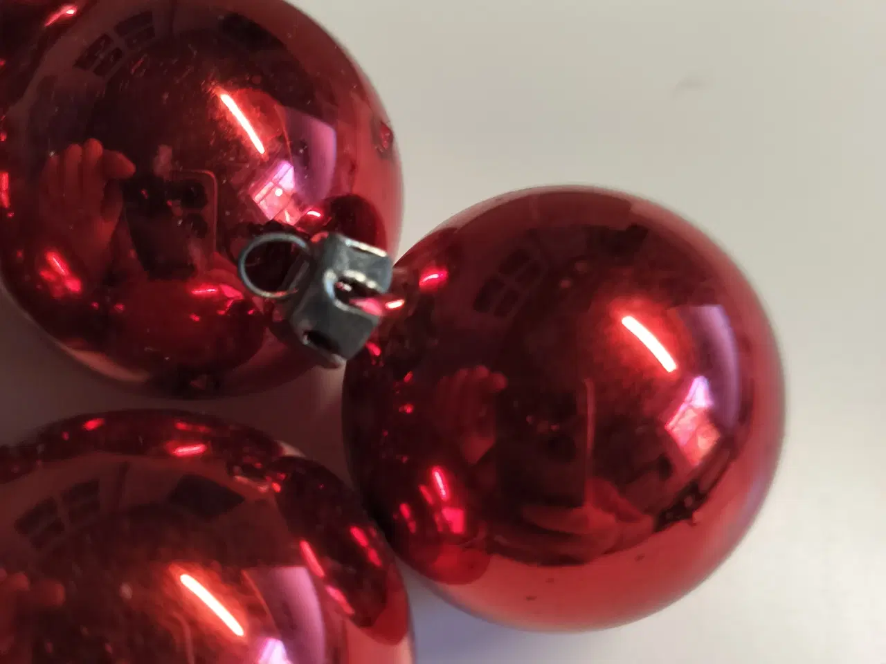 Billede 2 - julepynt gammelt 8 stk gamle røde julekugler i gla