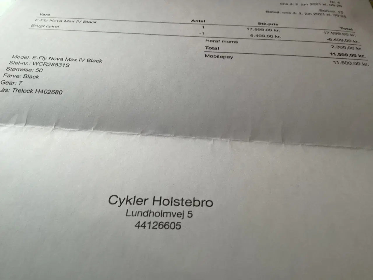 Billede 7 - E-FLY NOVA MAX IV - El cykel, kun kørt 967 km