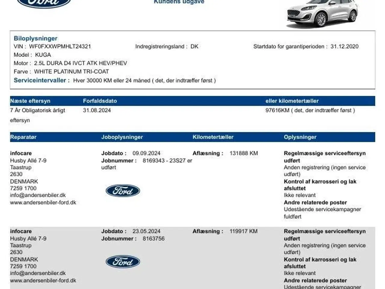 Billede 18 - Ford Kuga 2,5 Plugin-hybrid Vignale CVT 225HK 5d Trinl. Gear