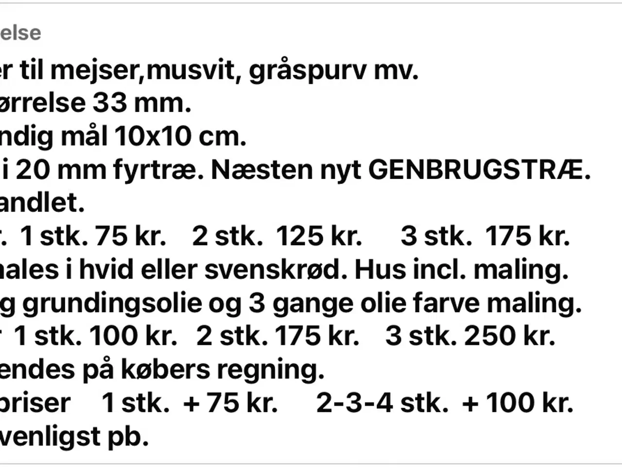 Billede 2 - Fuglehus (redekasse)