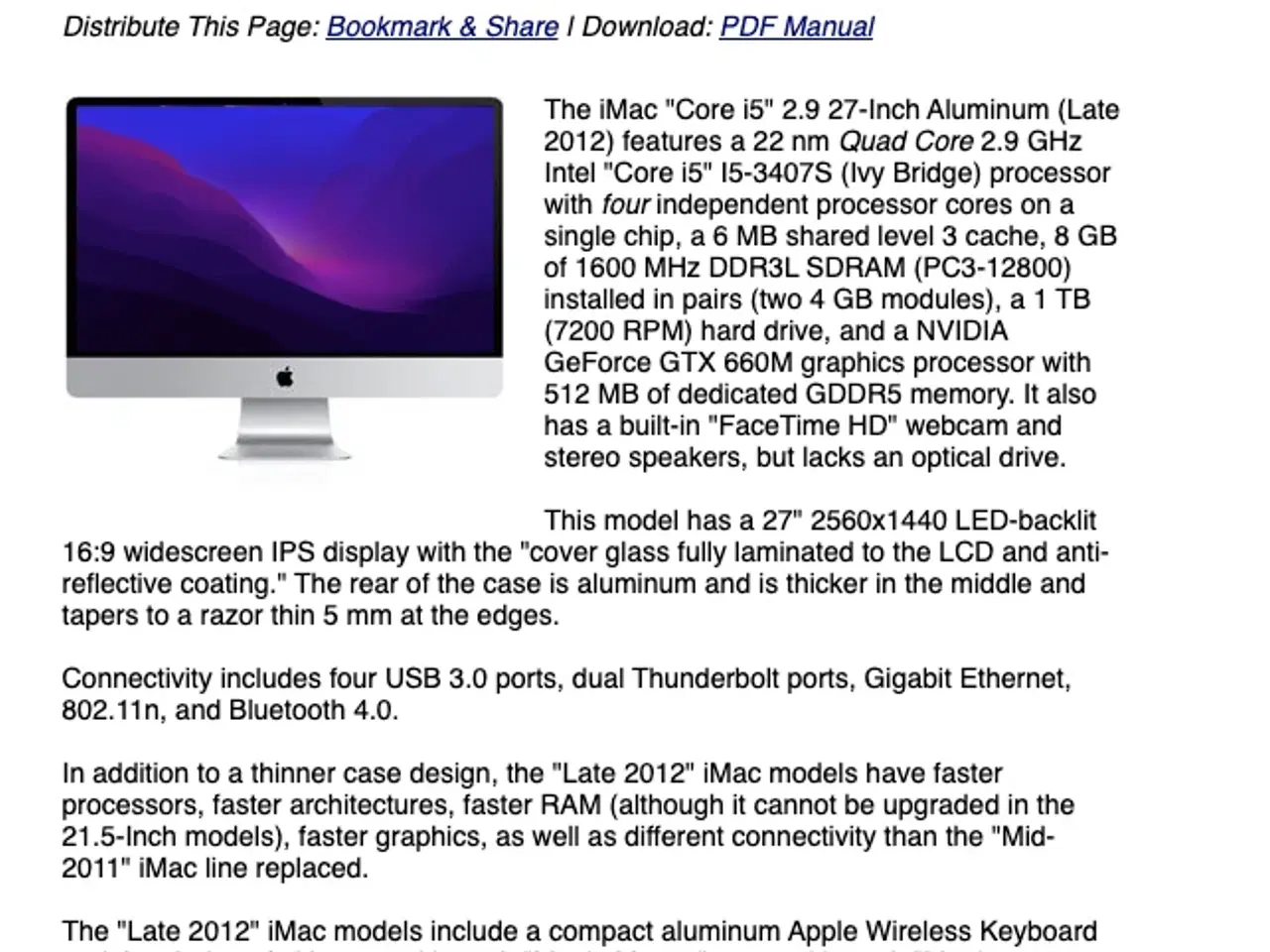 Billede 10 - Apple iMac 2.9 i5 27", 8 RAM, 1TB HDD A1419 