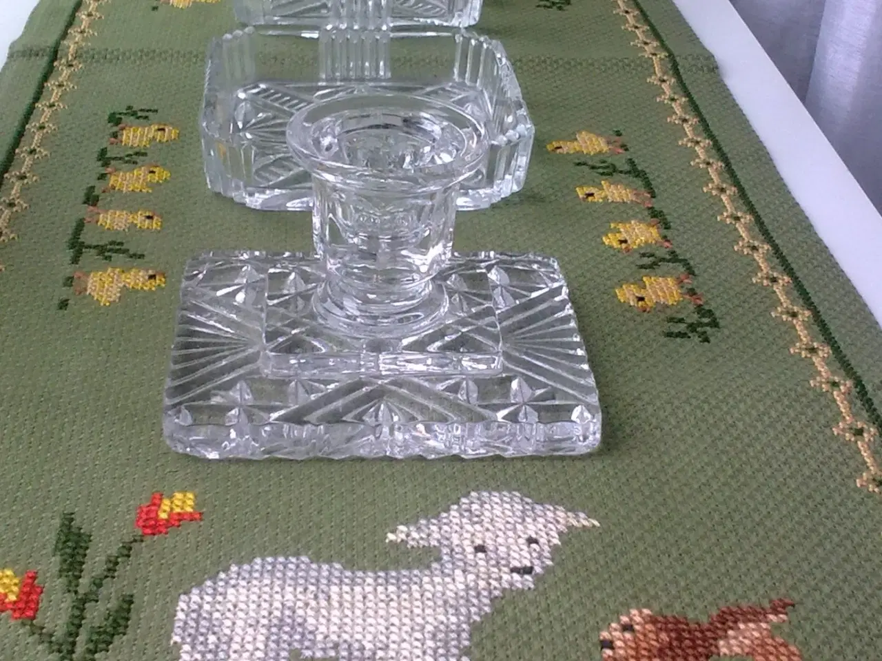 Billede 1 - Bling påske skåle 4 m lysestage glas NYT og GL. 