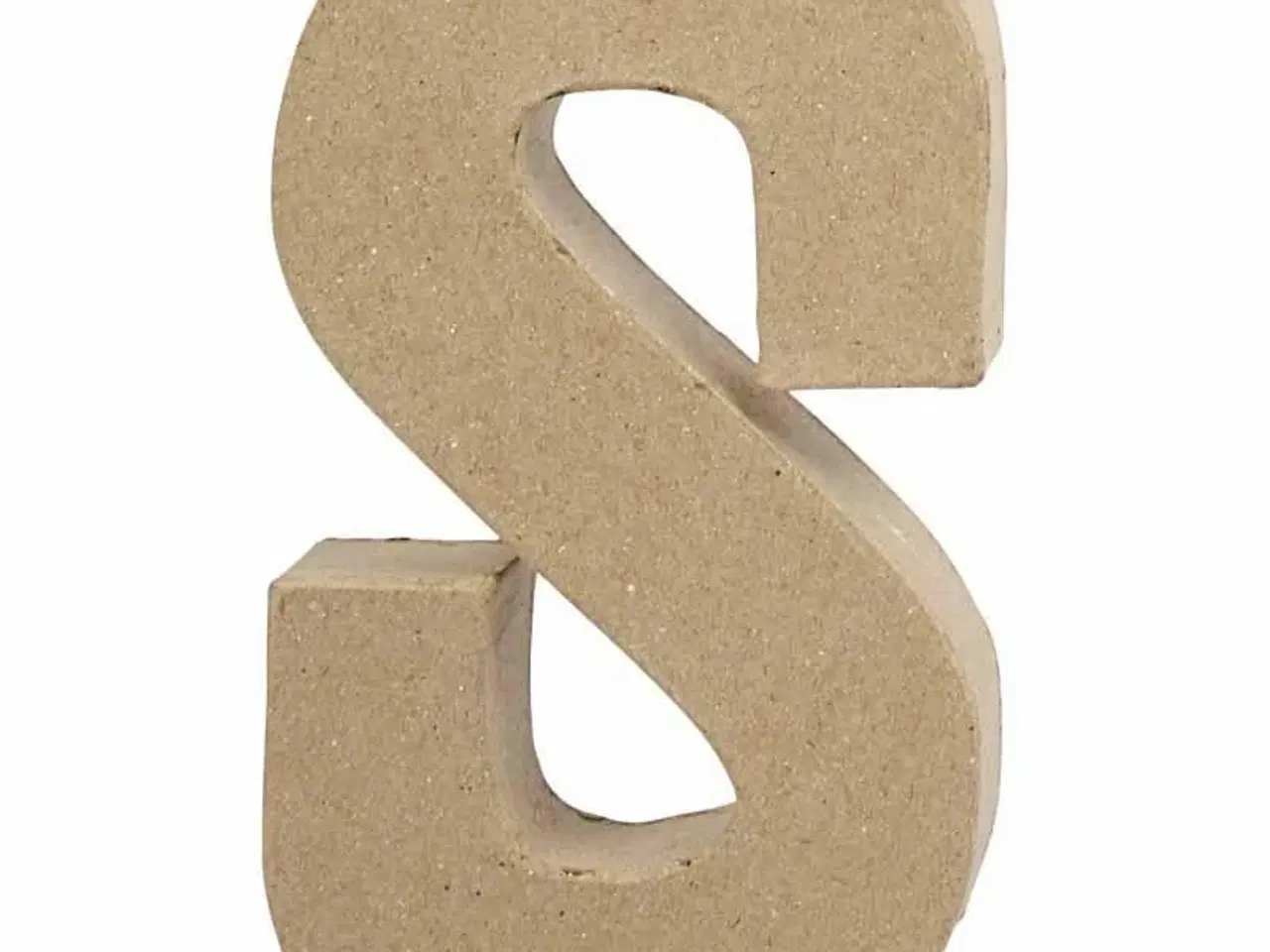 Billede 1 - Håndlavet Bogstav S i Papmaché - 20,3 cm