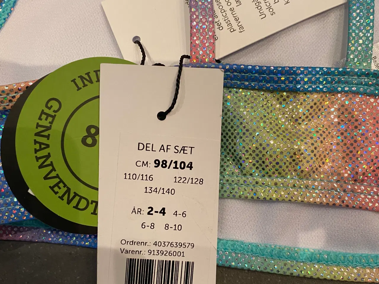 Billede 4 - Sødt havfrue bikinisæt i 3 dele - nyt med tags