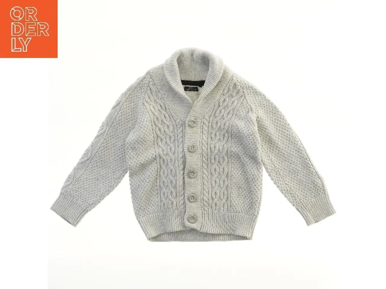 Billede 1 - Grå strikket cardigan med knapper fra Next (str. 98)