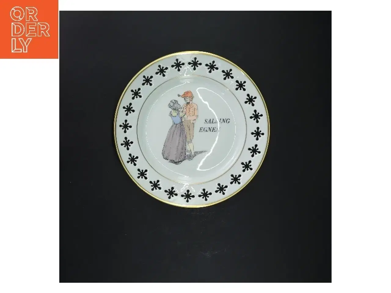Billede 1 - Dekorativ tallerken med Salling Egnen motiv fra Bing Og Grøndal (str. Ø 22 cm)