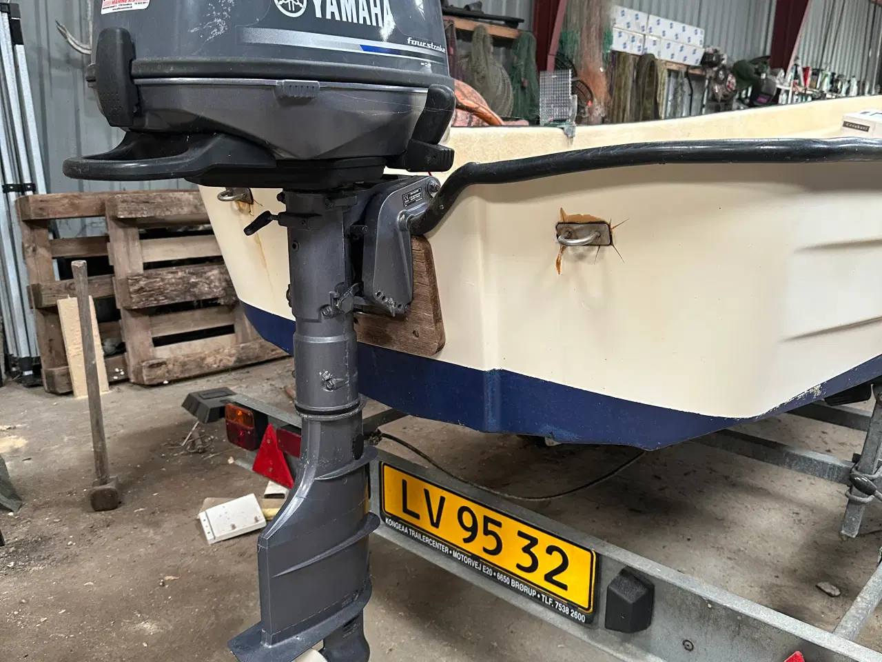 Billede 2 - Jolle 13 fod med trailer og 4 hk Yamaha 4 takts mo