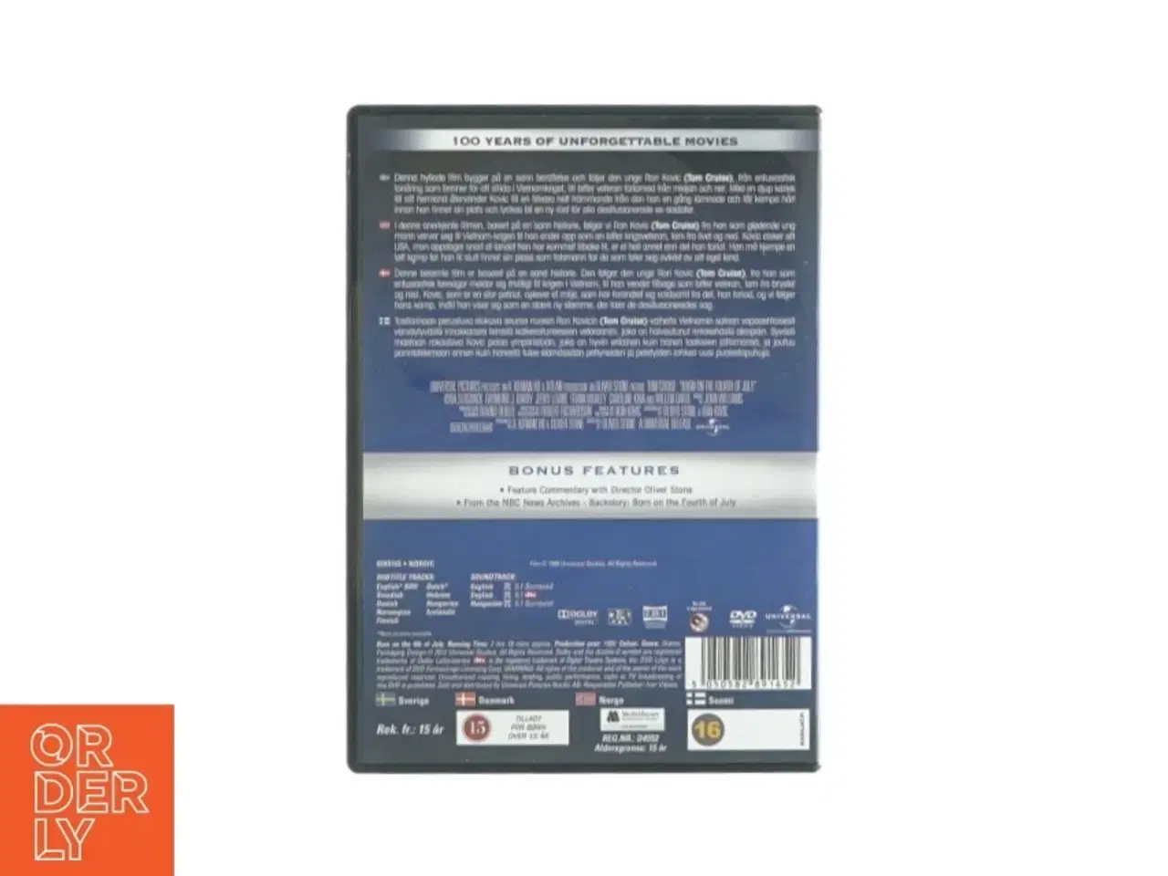 Billede 2 - Born on the fourth of july (dvd)