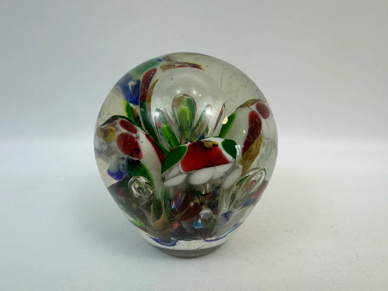 Billede 1 - Ældre brevpresse i glas