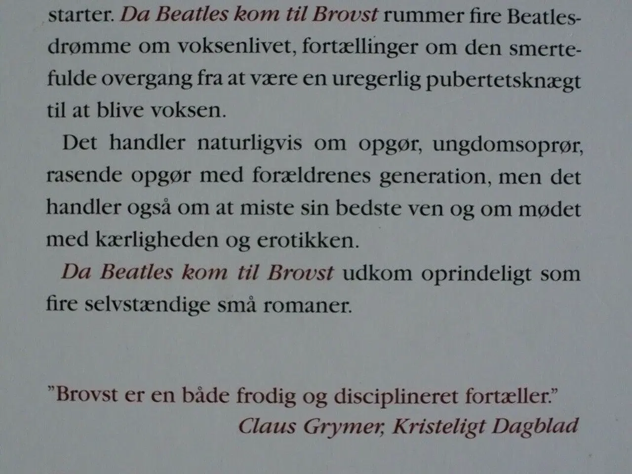 Billede 2 - da beatles kom til brovst - fire beatlesdrømme, af