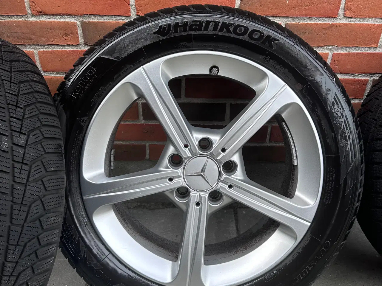 Billede 3 - 17” 5x112 Originale Mercedes alufælge m vinterdæk