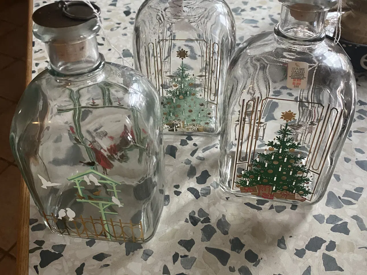 Billede 1 - 3 stk Holmegaards juleflasker
