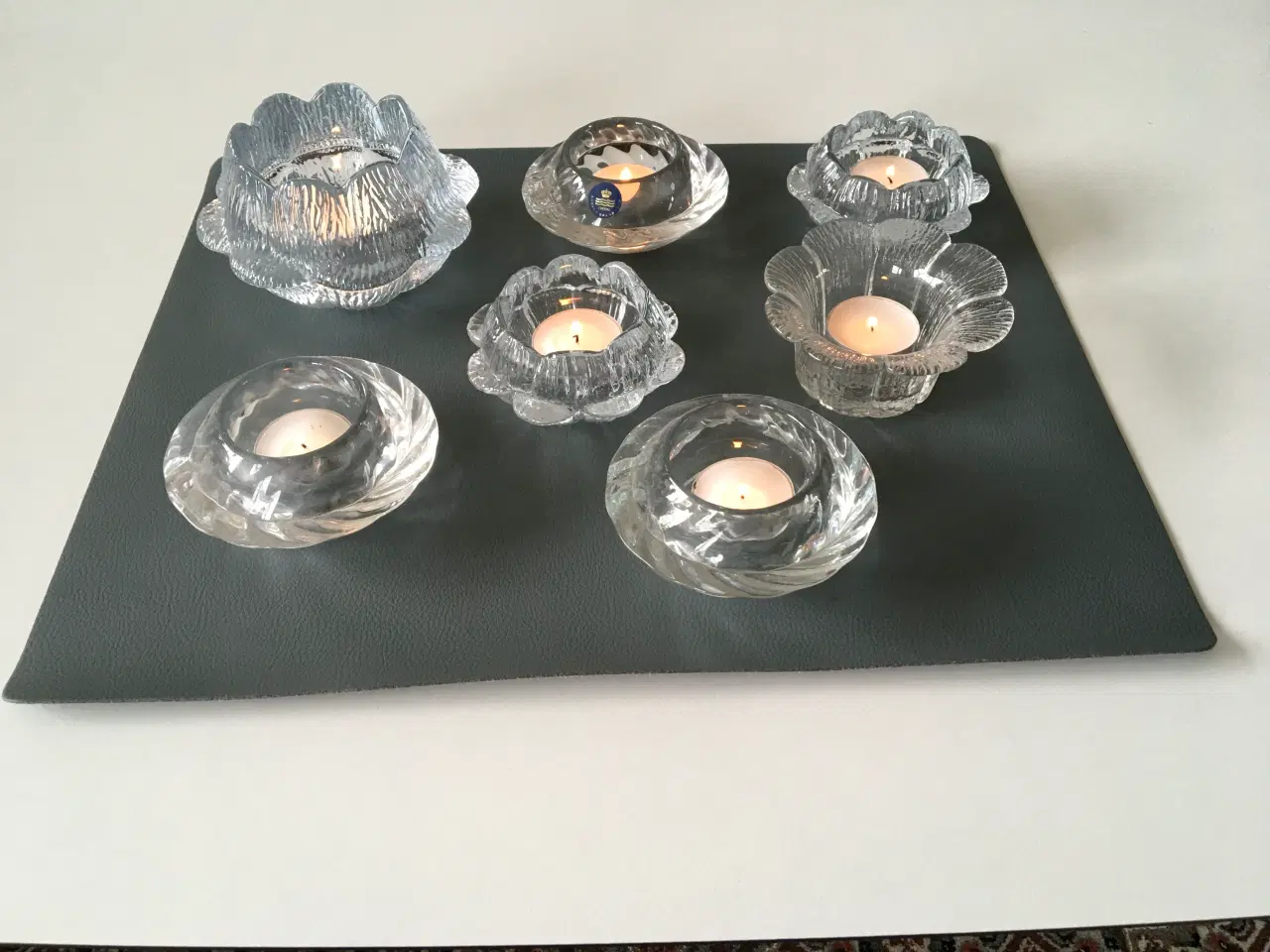 Billede 1 - 7 smukke Royal Copenhagen og Holmegaard fyrfadssta