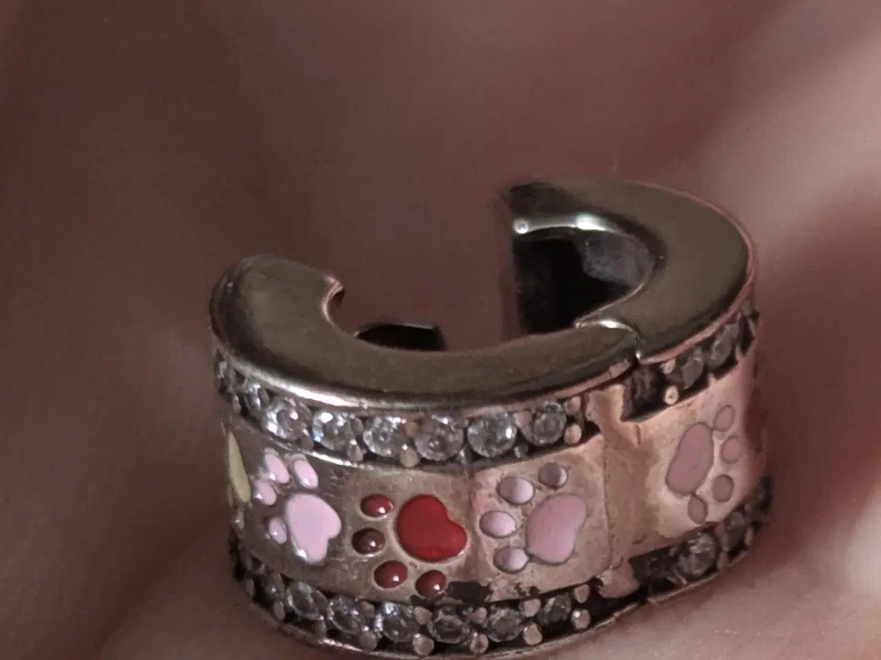 Billede 5 - Kugle med poter og zirkoner. sterling sølv.