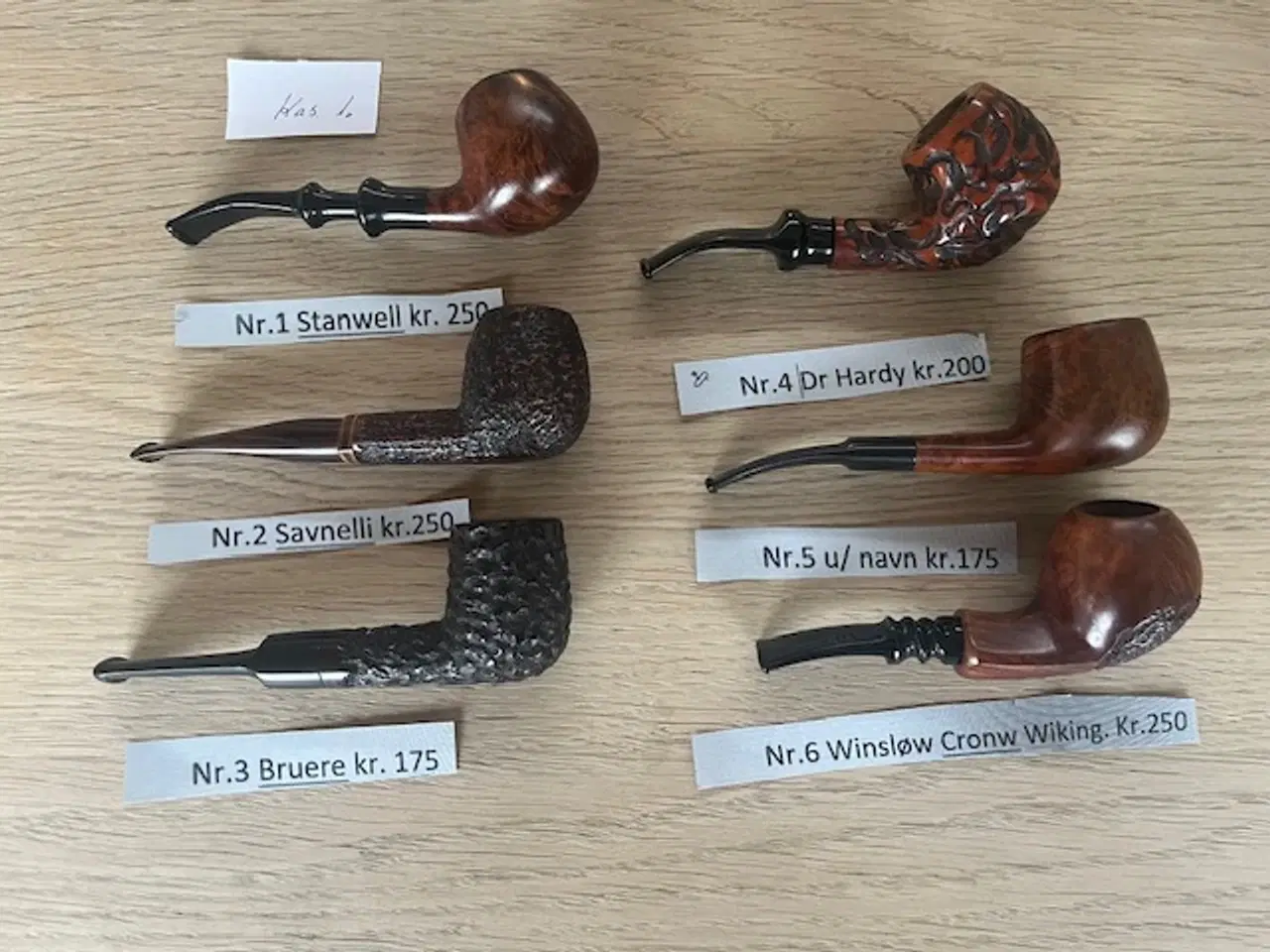 Billede 2 - Ks 1 Piber fra kr, 175 pr stk