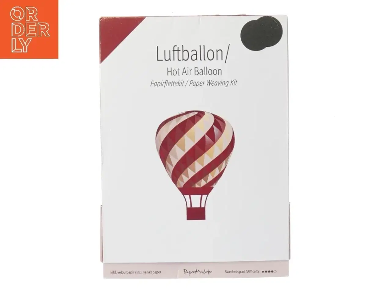 Billede 1 - Papirflettekit luftballon fra Paper Matrix (str. 26x18 cm)