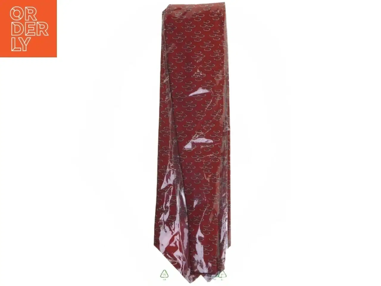 Billede 3 - Rød slips med mønster fra Adelsberger (str. 70 cm)