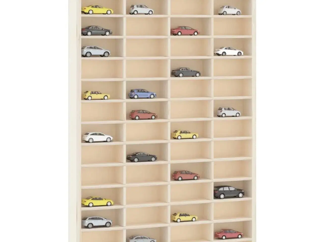 Billede 1 - Samlermontre i træ med 56 rum 40x4,5x60 cm