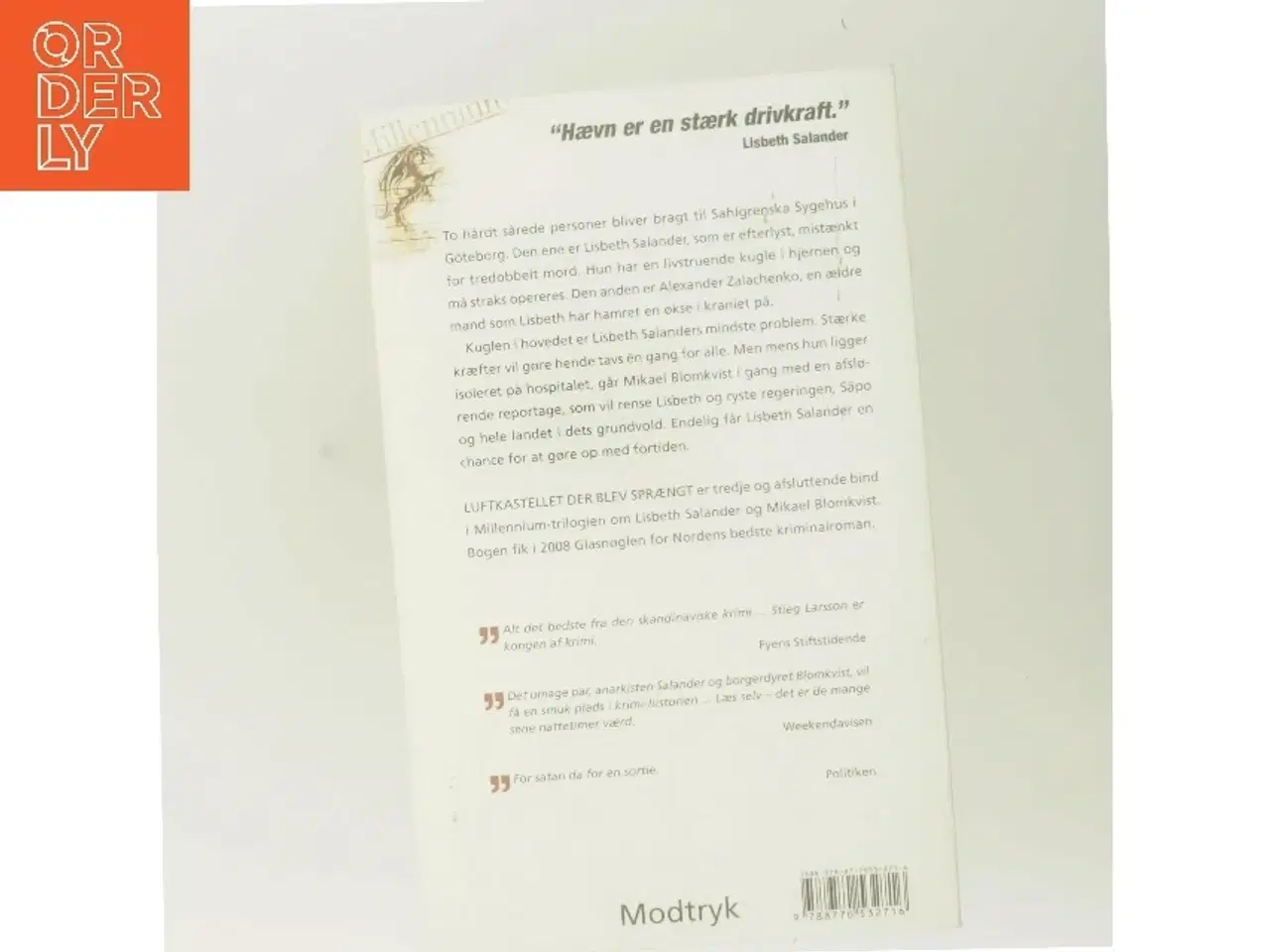 Billede 3 - Luftkastellet Der Blev Spraengt (af Stieg Larsson) [Imported] [Paperback] (Danish) (Millennium, 3. Bind) af Stieg Larsson (Bog)