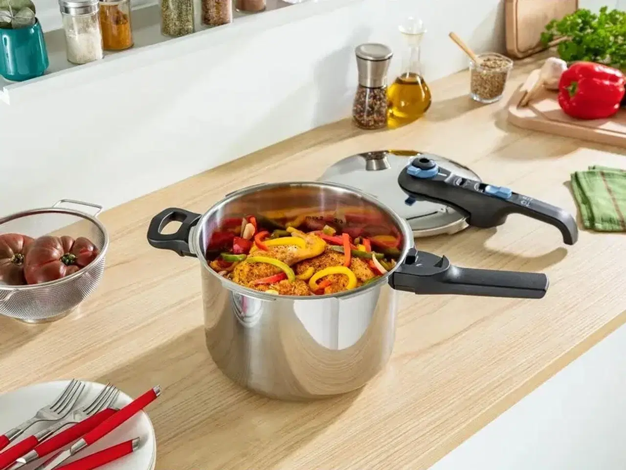 Billede 2 - Tefal Trendy+ trykkoger 6 l - rustfrit stål