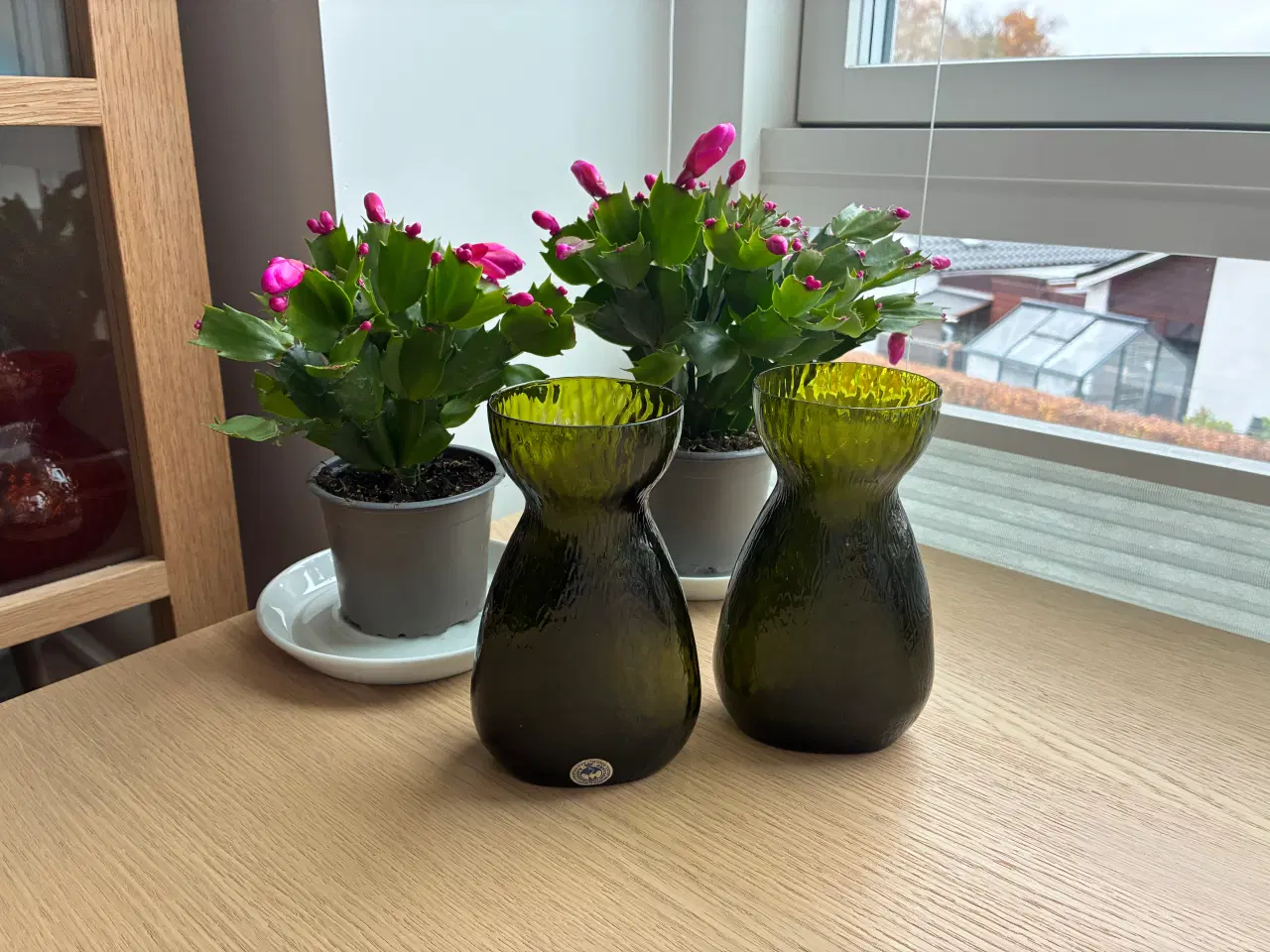 Billede 2 - Hyacintglas - Gl. Holmegaard  - 2 stk. i mørk grøn