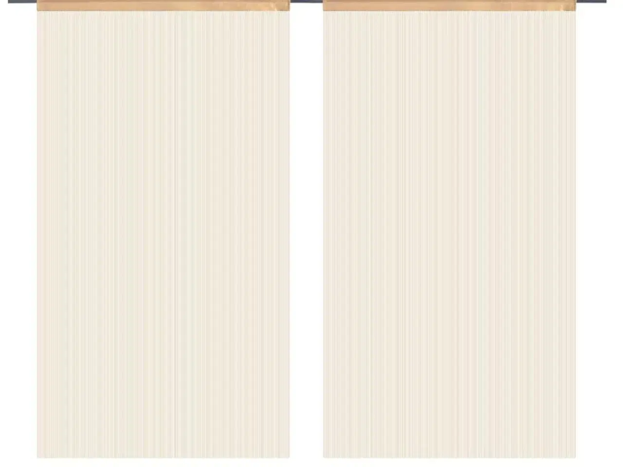 Billede 2 - Trådgardiner 2 stk. 140 x 250 cm beige