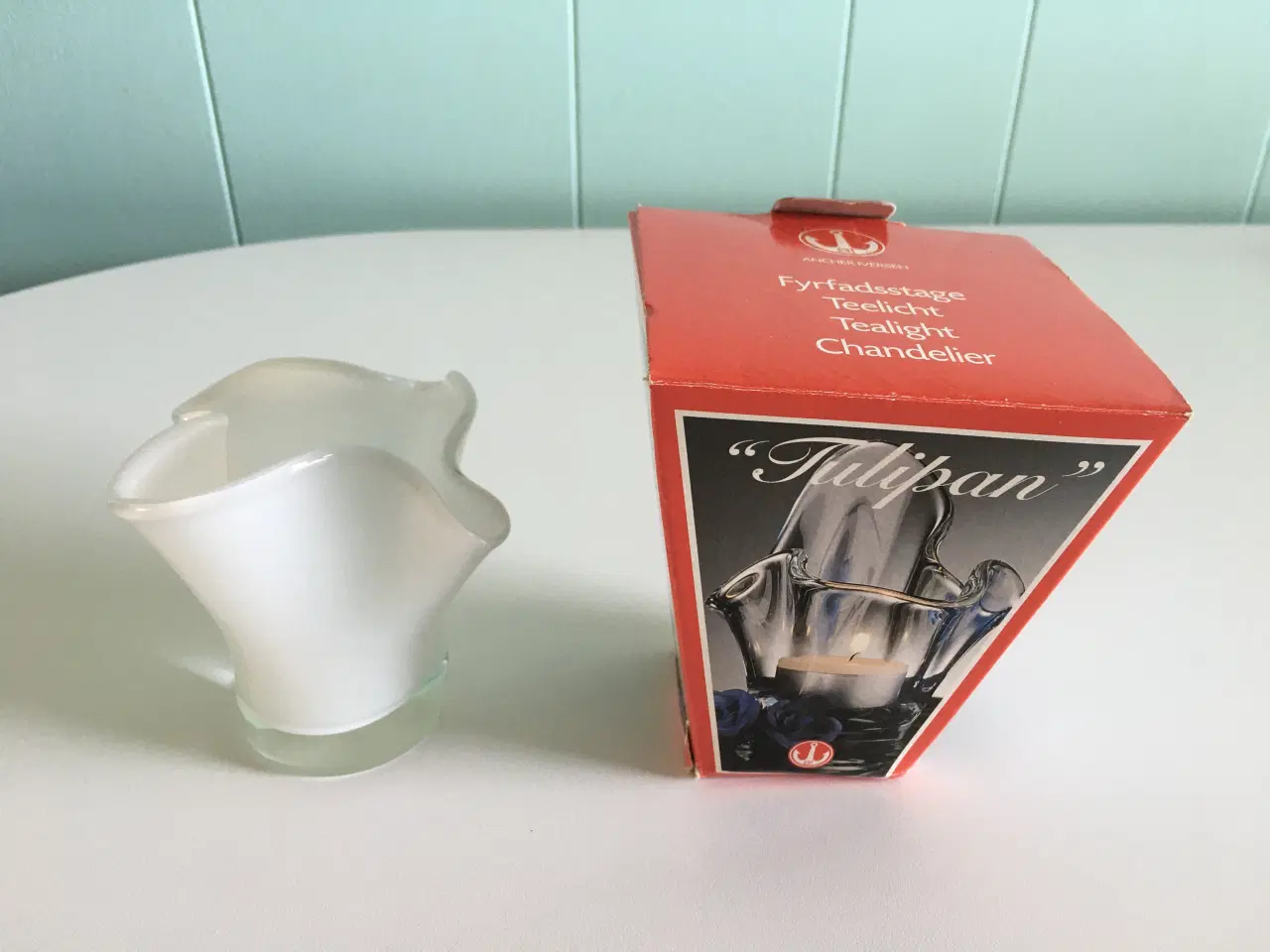 Billede 3 - Vase og fyrfadstage "Tulipan", ubrugt