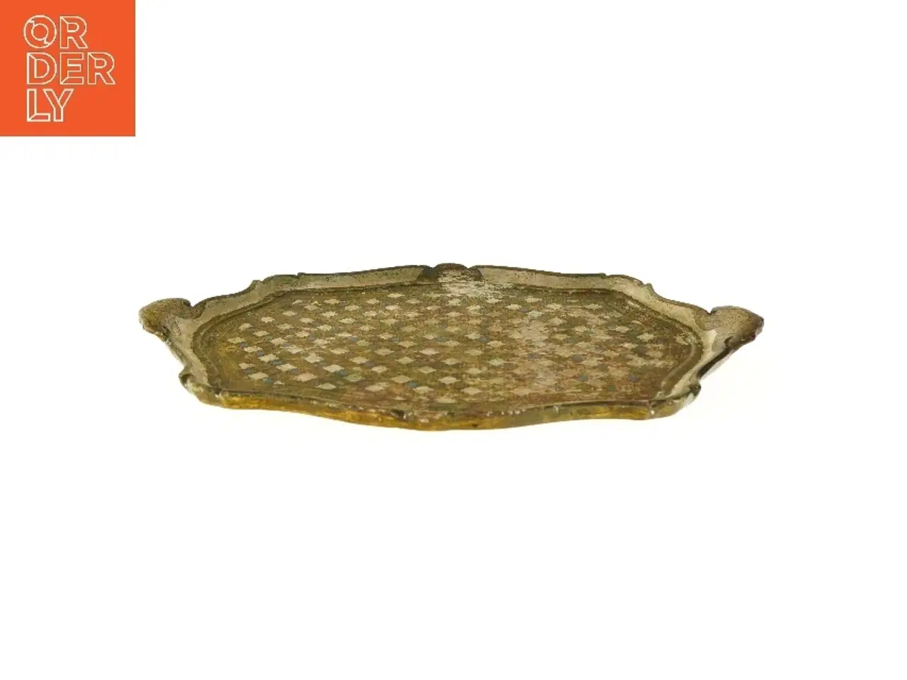 Billede 3 - Dekoreret vintagebakke (str. 59,5x40,5 cm)