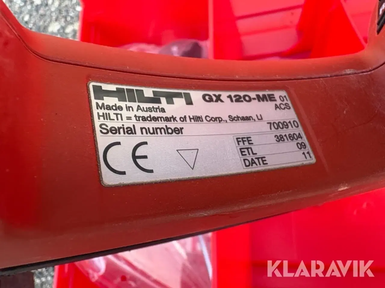 Billede 4 - Håndværktøj Hilti GX 120-ME - 3 dele