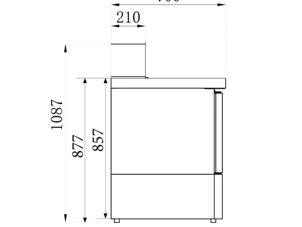 Billede 4 - Pizzadisk – med 2 låger – 903x700x1090 mm 