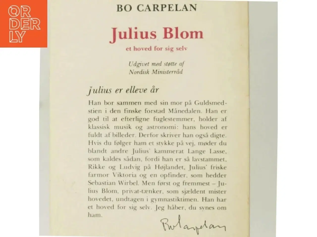 Billede 3 - Julius Blom, Bo Carpelan