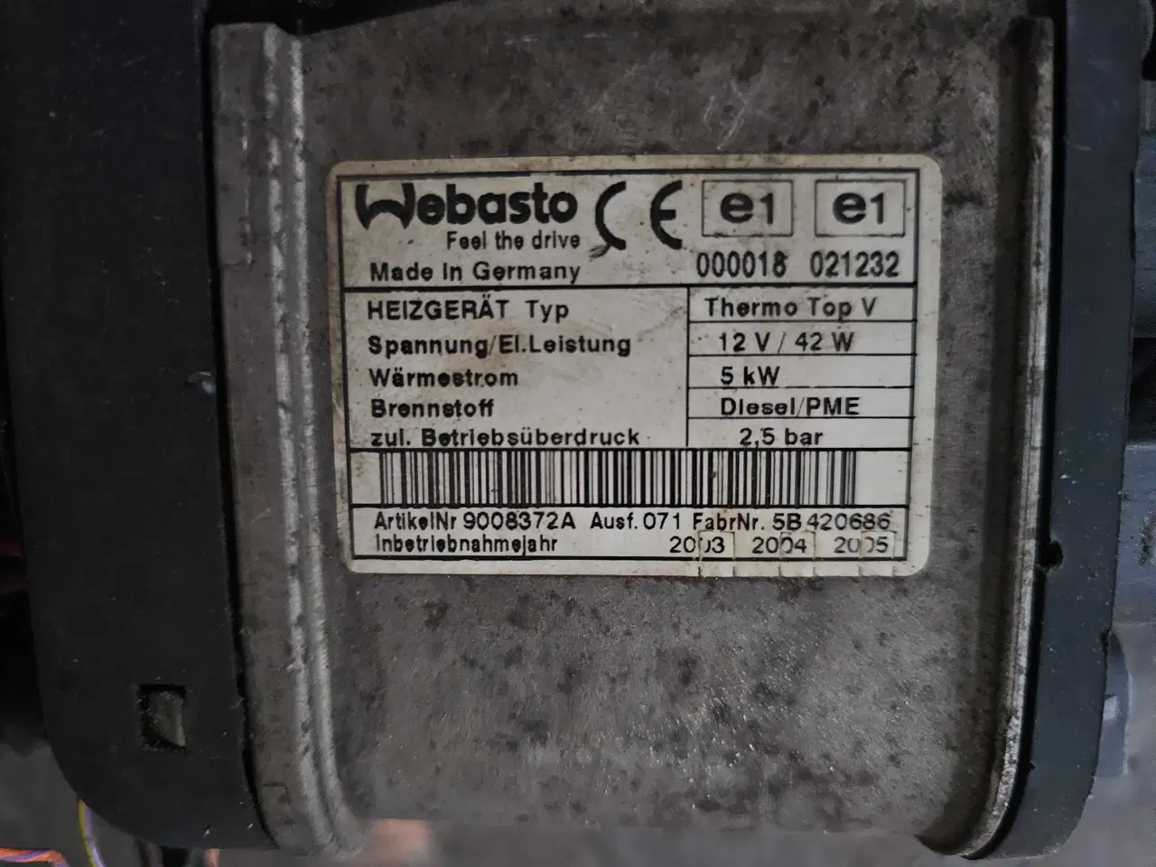 Billede 3 - Webasto oliefyr