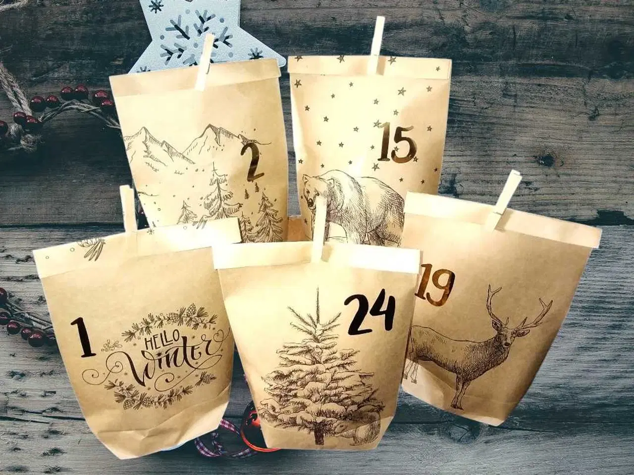 Billede 2 - Sød og dekorativ pakkekalender