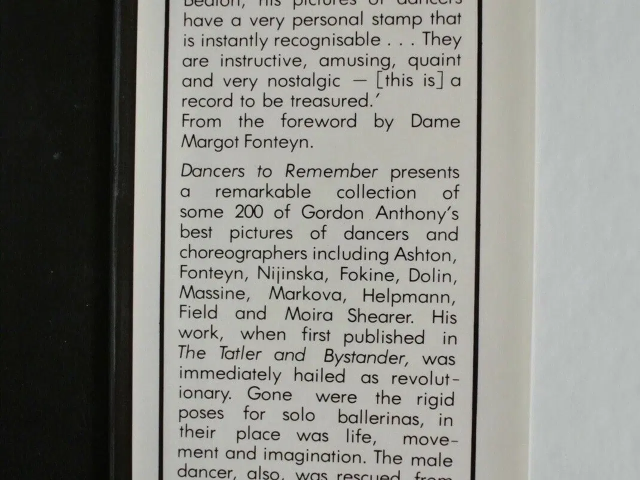 Billede 2 - dancers to remember, photographs by gordon anthony