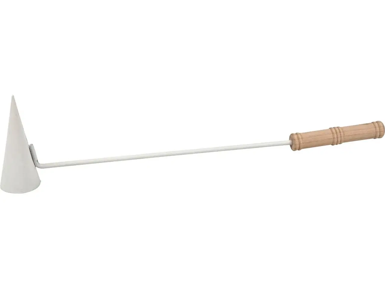 Billede 1 - Elegant Lyseslukker i Hvidlakeret Metal, 33 cm