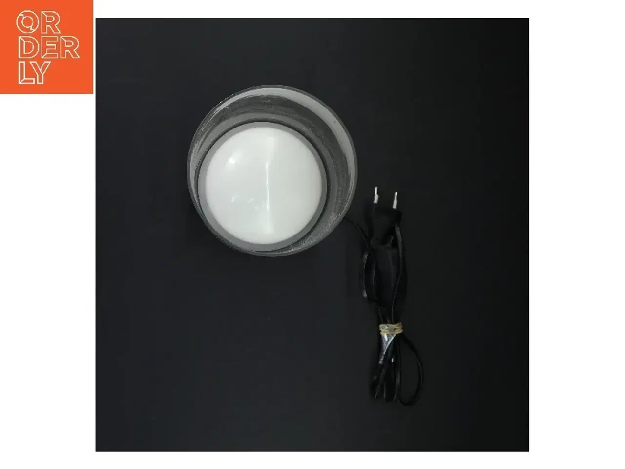 Billede 3 - Bordlampe med glaskuppel (str. 25. x 12 cm)