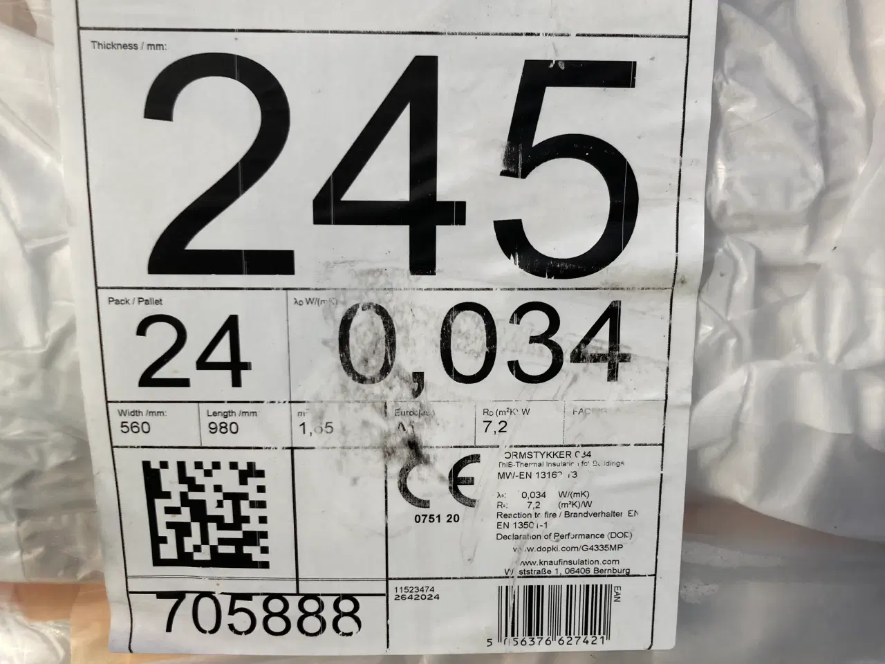 Billede 1 - Knauff 245 mm isolering . 