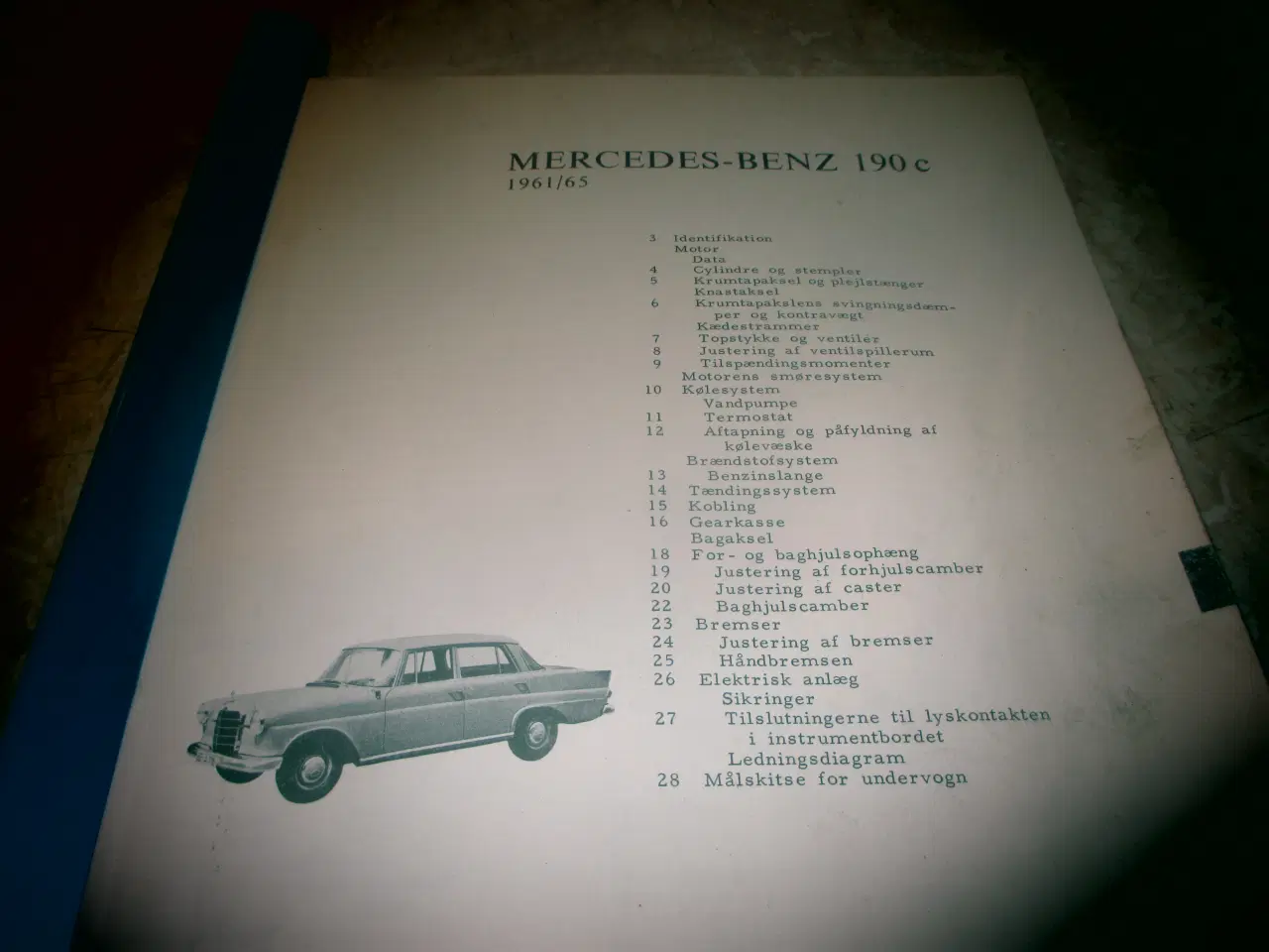 Billede 4 - Specifikationer  Mercedes  190 C 