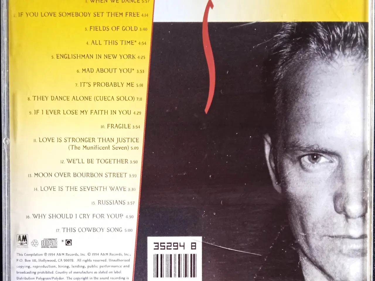 Billede 2 - Fields Of Gold: The Best Of Sting 1984 - 1994