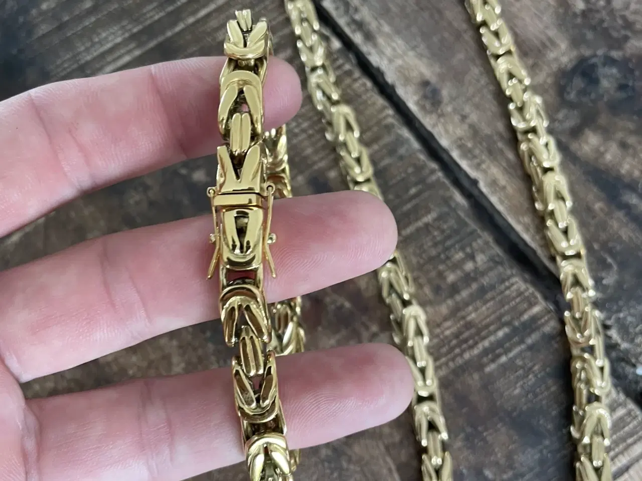 Billede 3 - Goldfilled kongekæde med kasselås 