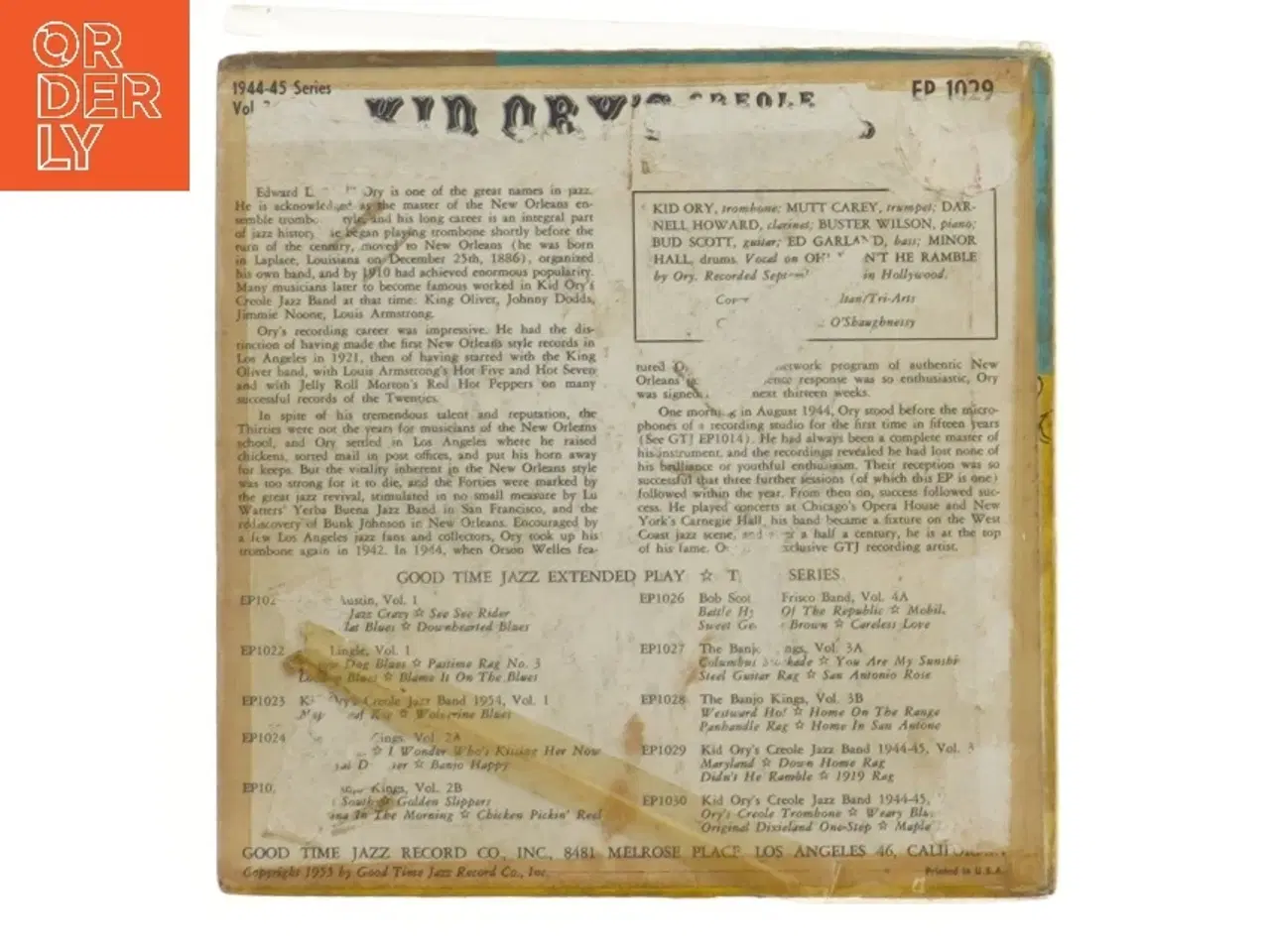 Billede 2 - Kid Ory's Creole Jazz Band Vol. 3 EP