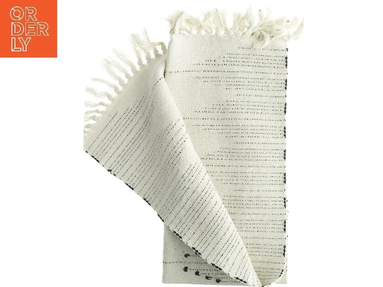 Billede 2 - Vævet tæppe med frynser